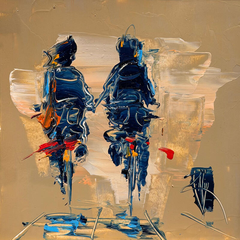 Peinture Notre Instant par Raffin Christian | Tableau Figuratif Scènes de vie Huile