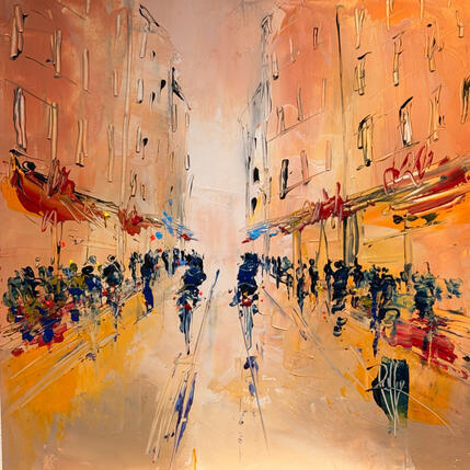 Peinture Plaisir d'un jour par Raffin Christian | Tableau Figuratif Huile Urbain