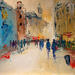 Peinture Vers 16h par Raffin Christian | Tableau Figuratif Urbain Huile