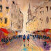 Peinture Vieille rue  par Raffin Christian | Tableau Figuratif Urbain Huile