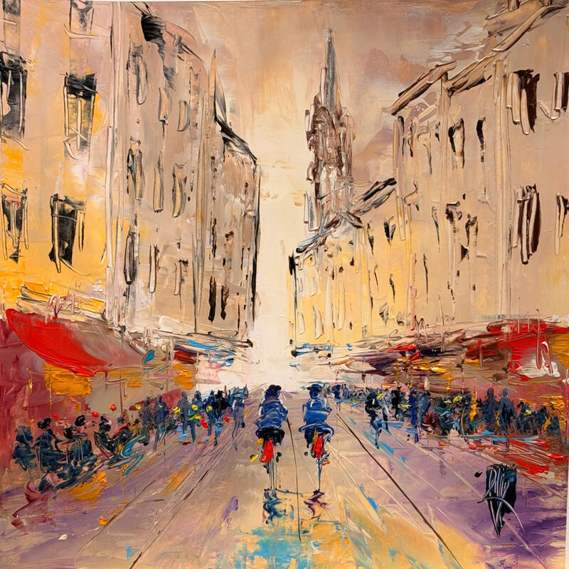 Peinture Vieille rue  par Raffin Christian | Tableau Figuratif Urbain Huile