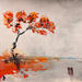 Peinture Arbre de vie par Raffin Christian | Tableau Figuratif Nature Huile