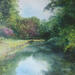 Peinture Le vieux canal d'Asquimpont par Levesque Emmanuelle | Tableau Huile
