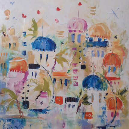Painting ROMEO ET JULIETTE by Bastide d´Izard Armelle | Painting Abstract