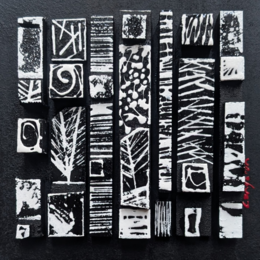Peinture Bc7 form noir blanc par Langeron Luc | Tableau