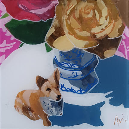 Painting Diana regardait les roses s'épanouir by Auriol Philippe | Painting