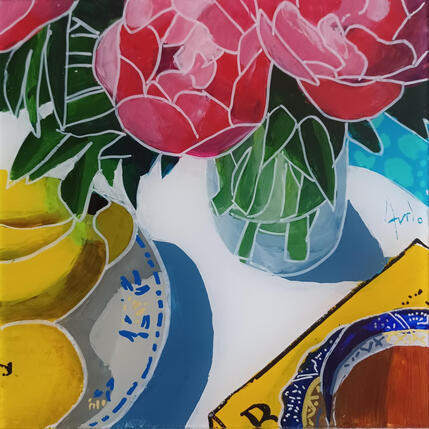 Painting Francis ne cueillait jamais les pivoines by Auriol Philippe | Painting