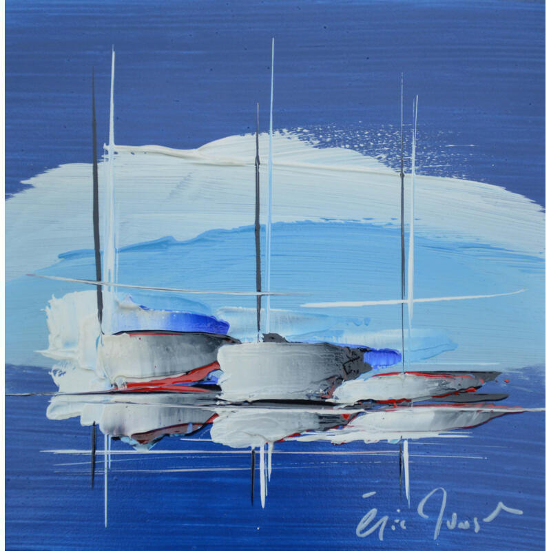 Painting Le désiré du large by Munsch Eric | Painting Figurative Marine Oil Acrylic