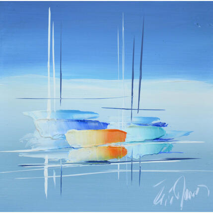 Gemälde Blue von Munsch Eric | Gemälde Figurativ Acryl, Öl Marine, Pop-Ikonen
