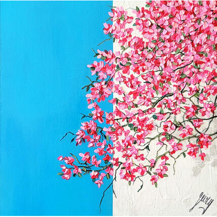 Peinture El perfume del Azul par Geiry | Tableau Matiérisme