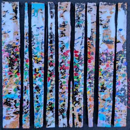 Painting bc10 touche multi blanc or by Langeron Luc | Painting Subject matter Acrylic, Resin, Wood
