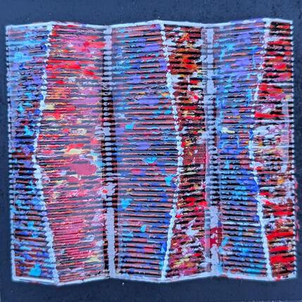 Painting Bc6 facette multi blanc by Langeron Luc | Painting Subject matter Acrylic, Resin, Wood