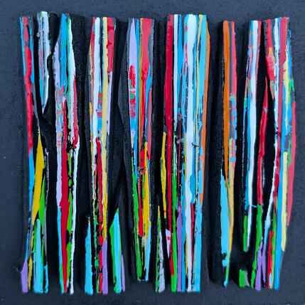 Painting Bc12 street multi by Langeron Luc | Painting Subject matter Acrylic, Resin, Wood