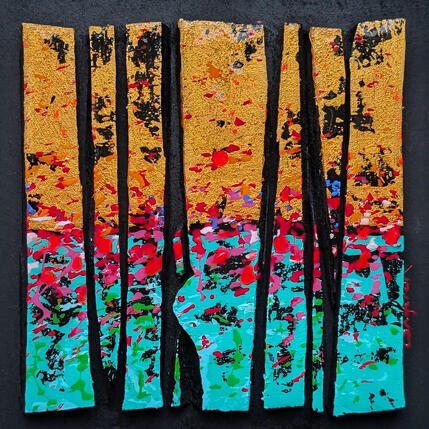 Painting bc9 prairie or vert rouge by Langeron Luc | Painting Subject matter Acrylic, Resin, Wood Pop icons