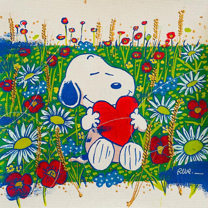 Painting L’amour des fleurs by Revel | Painting Pop-art Pop icons