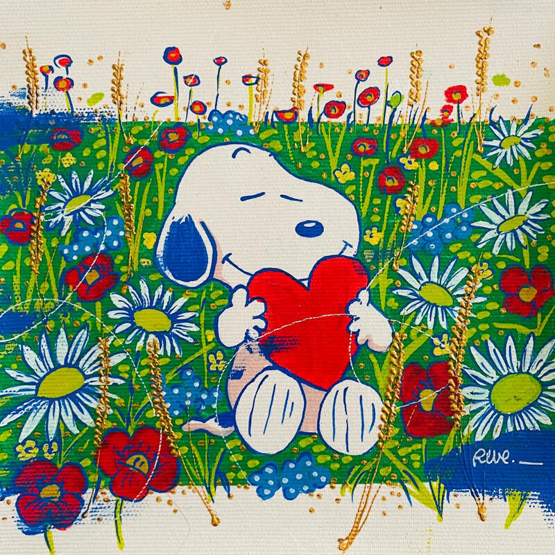 Painting L’amour des fleurs  by Revel | Painting Pop-art Pop icons