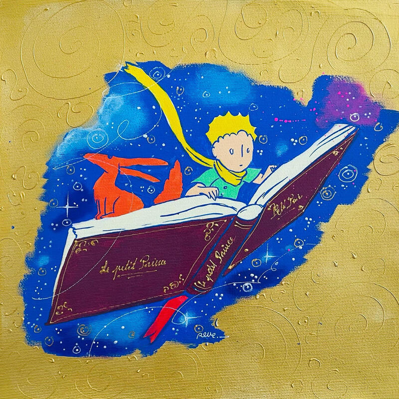 Painting Le livre des étoiles by Revel | Painting Pop-art Pop icons