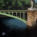 Painting Pont Notre-Dame II by Poulain Clément | Painting Figurative Urban Architecture Oil
