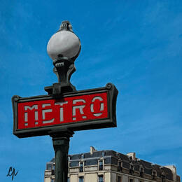 Painting Métro journée by Poulain Clément | Painting
