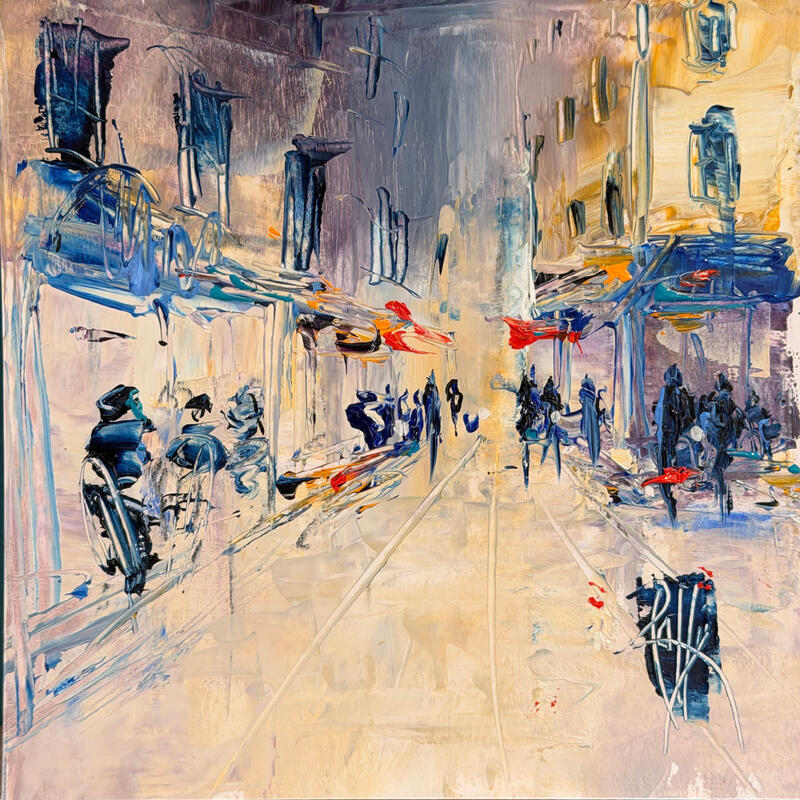 Gemälde Nocturne von Raffin Christian | Gemälde Figurativ Urban Öl