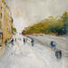 Painting Sur les quais by Raffin Christian | Painting Figurative Urban Oil