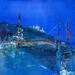 Painting Passerelle Saint Georges by Raffin Christian | Painting Figurative Urban Oil