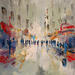 Painting Rue sans fin by Raffin Christian | Painting Figurative Urban Oil