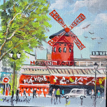 Painting Le moulin rouge by Lallemand Yves | Painting