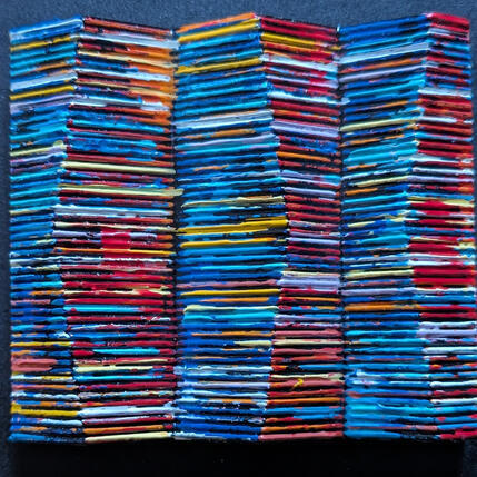 Painting Bc6 face multi by Langeron Luc | Painting Subject matter Acrylic, Resin, Wood