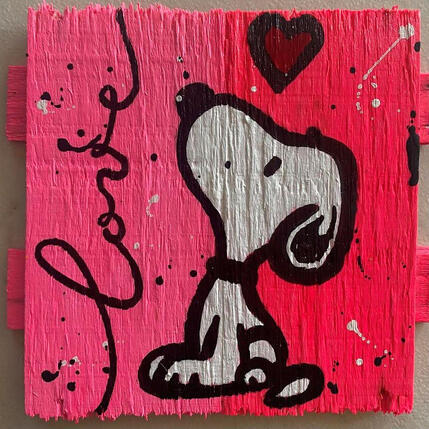 Peinture Snoopy love par Marie G.  | Tableau