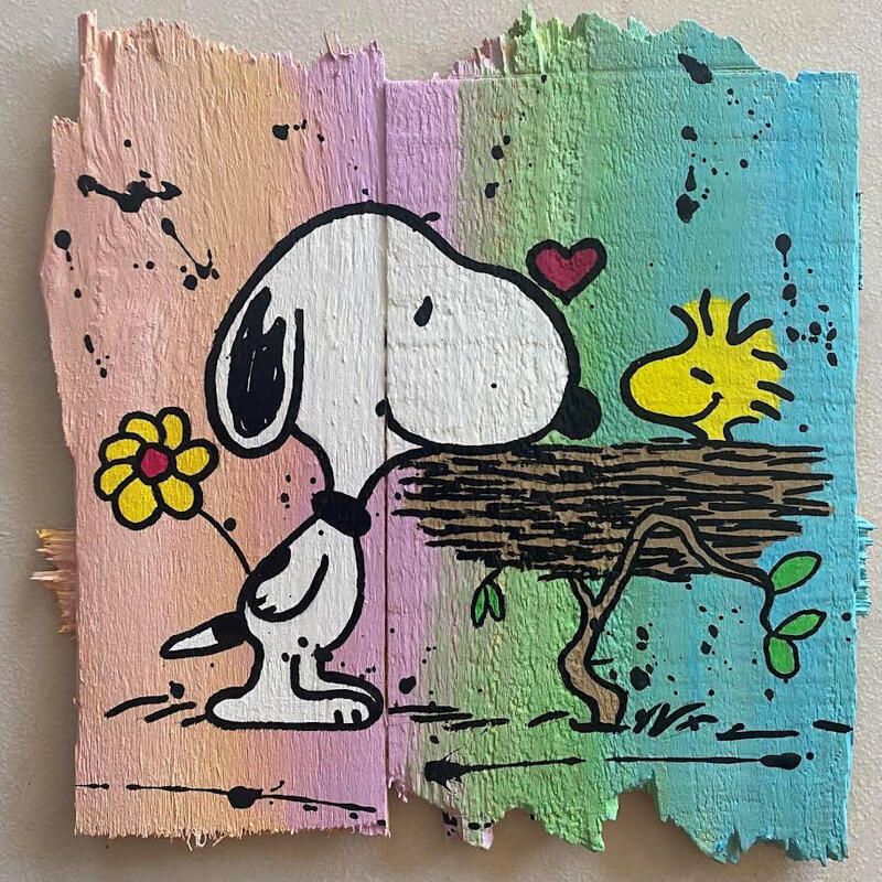 Peinture F2 Dans le nid par Marie G. | Tableau Pop-art Icones Pop Bois Acrylique