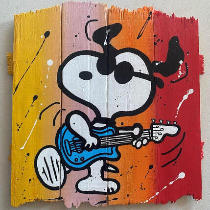 Peinture F3 Snoopy rock par Marie G.  | Tableau