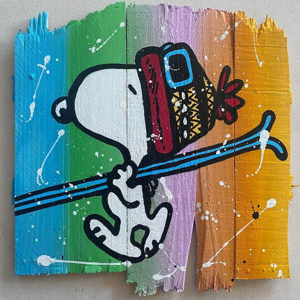 Peinture F3 Journée au ski par Marie G.  | Tableau