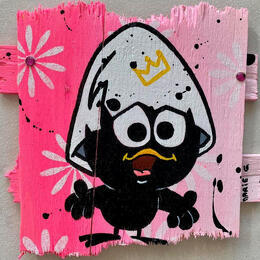 Painting Caliméro by Marie G.  | Painting Pop-art Acrylic, Wood Pop icons