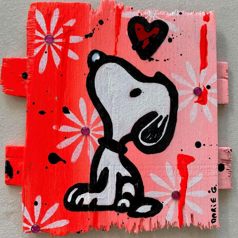 Painting LOVE by Marie G.  | Painting Pop-art Pop icons Wood Acrylic