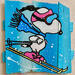 Painting Descente tout schuss ! by Marie G.  | Painting Pop-art Pop icons Wood Acrylic