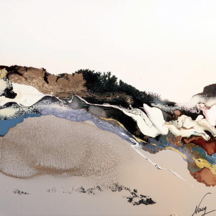 Painting C3777 by Naen | Painting Abstract Acrylic, Ink