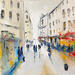 Painting Rue passante by Raffin Christian | Painting Figurative Urban Oil
