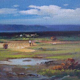 Peinture Hacia el pueblo par Cabello Ruiz Jose | Tableau
