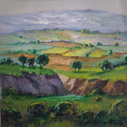 Peinture Al  fondo, la sierra par Cabello Ruiz Jose | Tableau