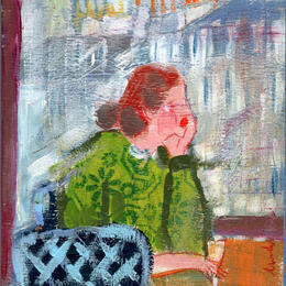 Gemälde La ville peut attendre von Ral Lourdes | Gemälde Figurativ Acryl, Holz Alltagsszenen