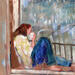 Gemälde Je trinque à cette pause von Ral Lourdes | Gemälde Figurativ Alltagsszenen Acryl