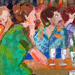 Gemälde Entre toi, moi et un verre von Ral Lourdes | Gemälde Figurativ Alltagsszenen Acryl