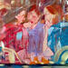 Gemälde Ce que je ne confie qu’à vous von Ral Lourdes | Gemälde Figurativ Alltagsszenen Acryl
