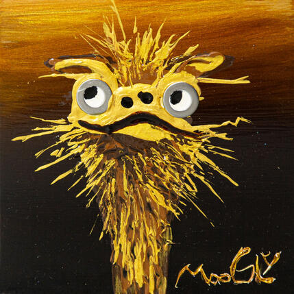 Painting Electriqus by Moogly | Painting Raw art Acrylic, Pigments, Resin Animals