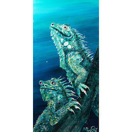 Painting ACOLYTUS by Moogly | Painting Raw art Acrylic, Pigments, Resin Animals