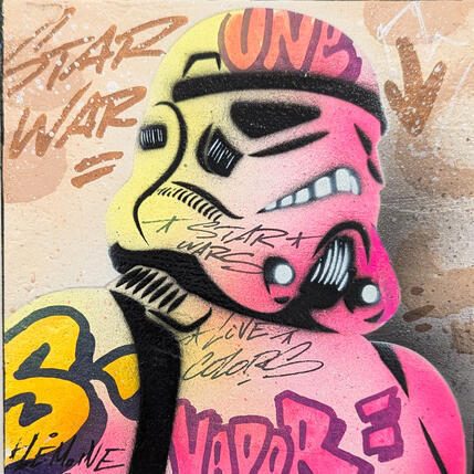 Gemälde Star Wars One Vador von Lemoine Mael | Gemälde Pop-Art Acryl, Graffiti Pop-Ikonen