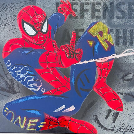 Painting Spider by Lemoine Mael | Painting Pop-art Acrylic, Graffiti Pop icons