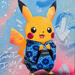 Peinture Pika chu par Lemoine Mael | Tableau Pop-art Icones Pop Graffiti Acrylique