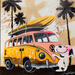 Painting Snoopy van by Lemoine Mael | Painting Pop-art Pop icons Graffiti Acrylic